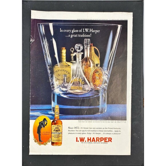 I.W. Harper Kentucky Bourbon Whiskey "In every glass Great Tradition"Vtg Ad 1964 - Picture 3 of 3
